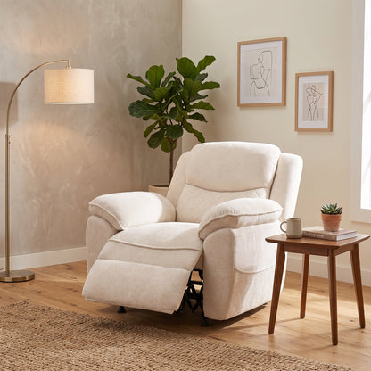 1 seater  beige power recliner sofa