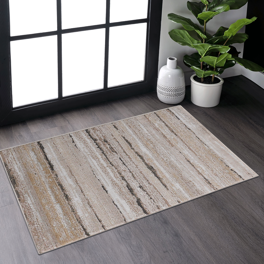 Brown Beige Performance Rug
