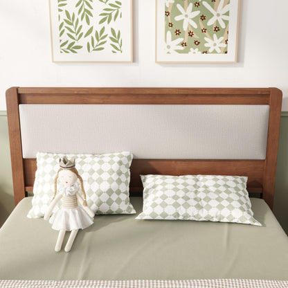 Boxer brown Bed with Upholstered Headboard