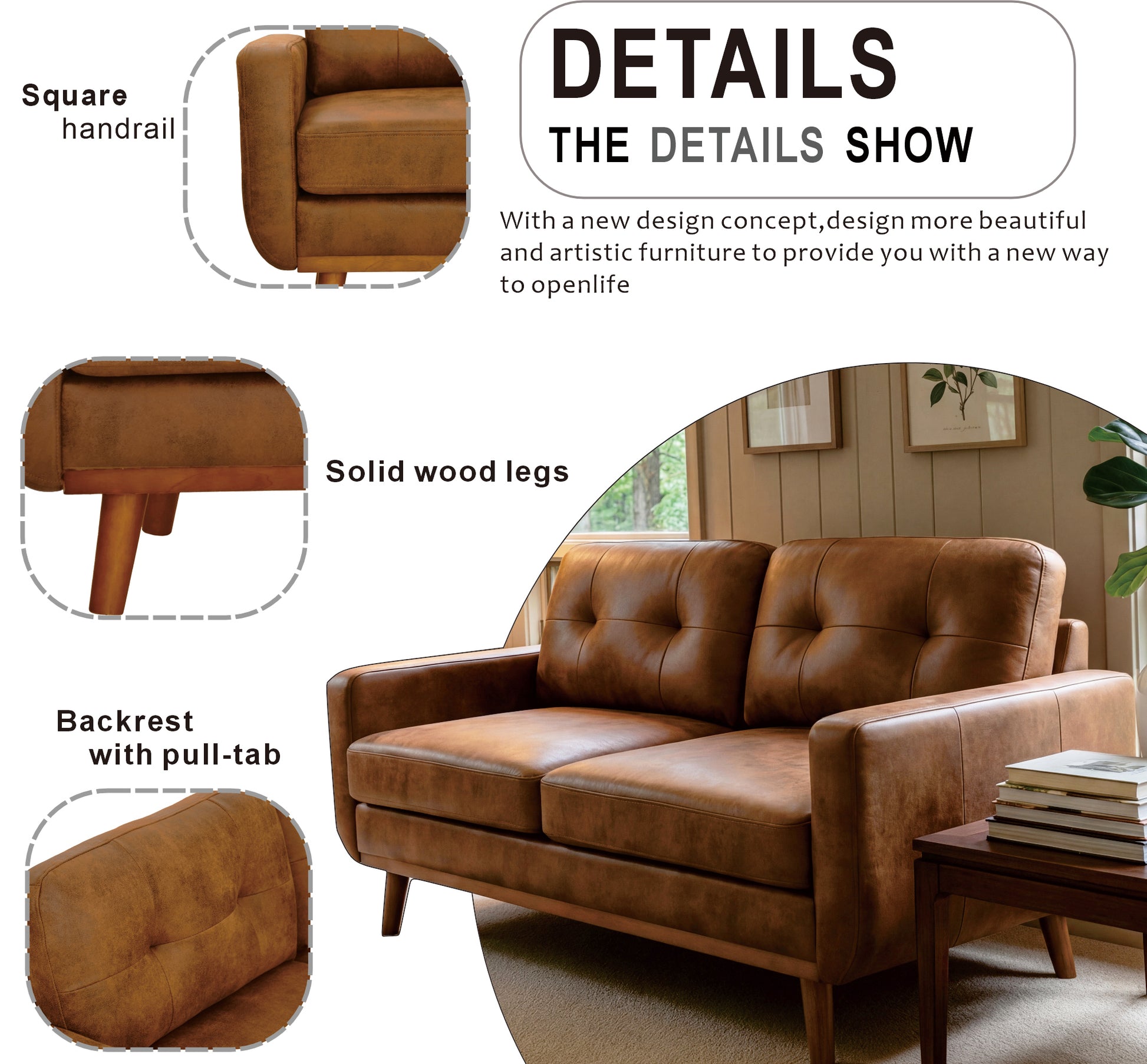 Light Brown Loveseat for new wed