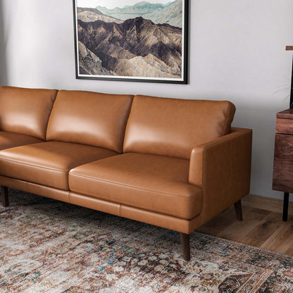 Lored  L-Shaped Genuine Leather Sectional Sofa Left Facing