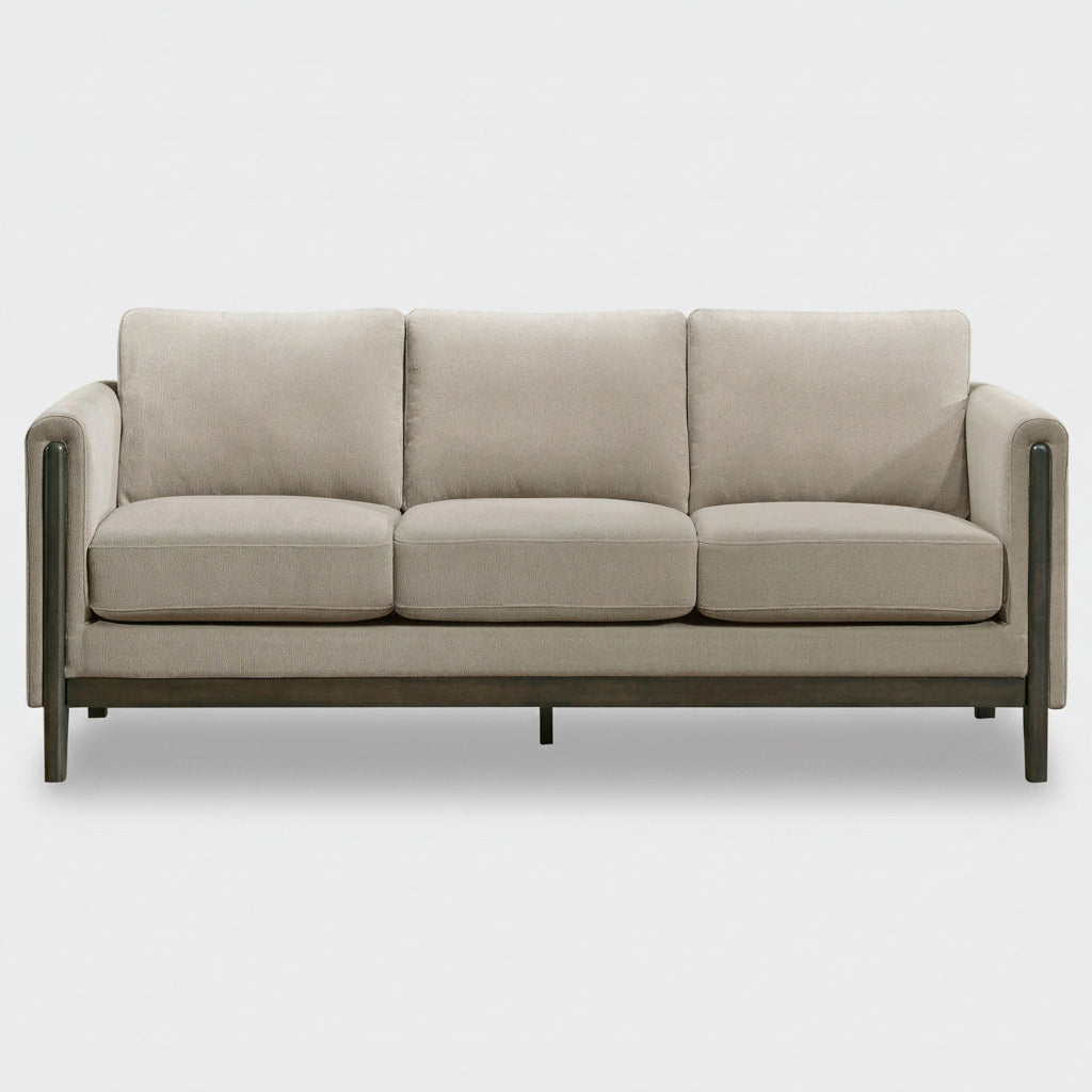 Texas Taupe Panel Arm Sofa