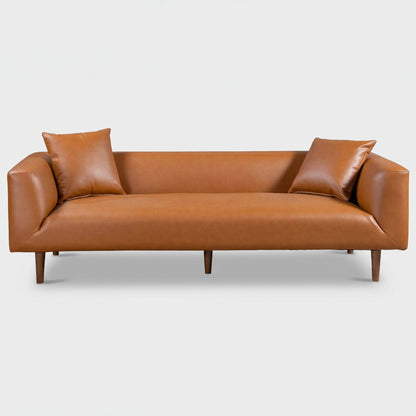 Lavanda Contemporary Mid-Century Vegan Leather Sofa