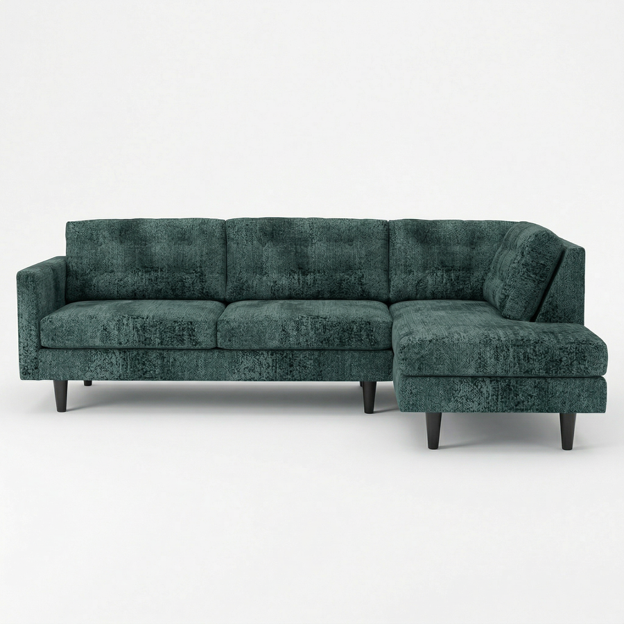 Charcoal Green sectional sofa