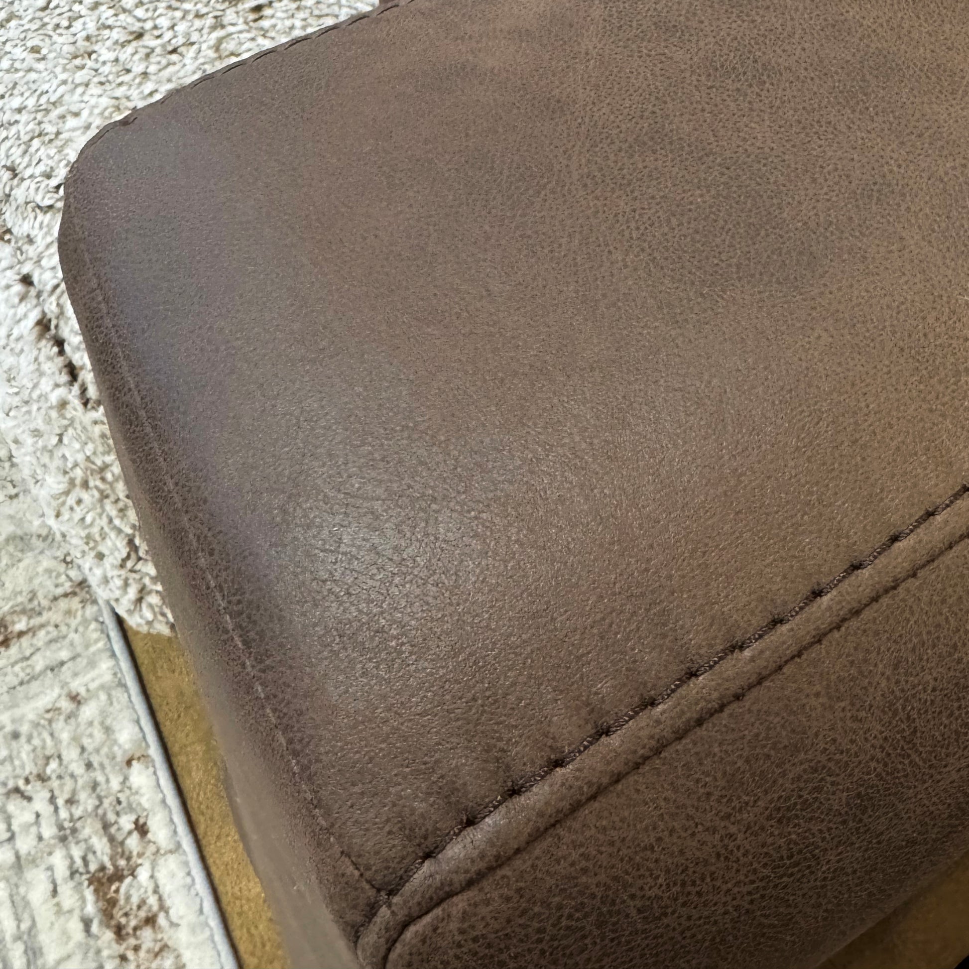 Brown Faux Leather Sofa Set
