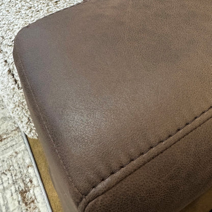 Brown Faux Leather Sofa Set