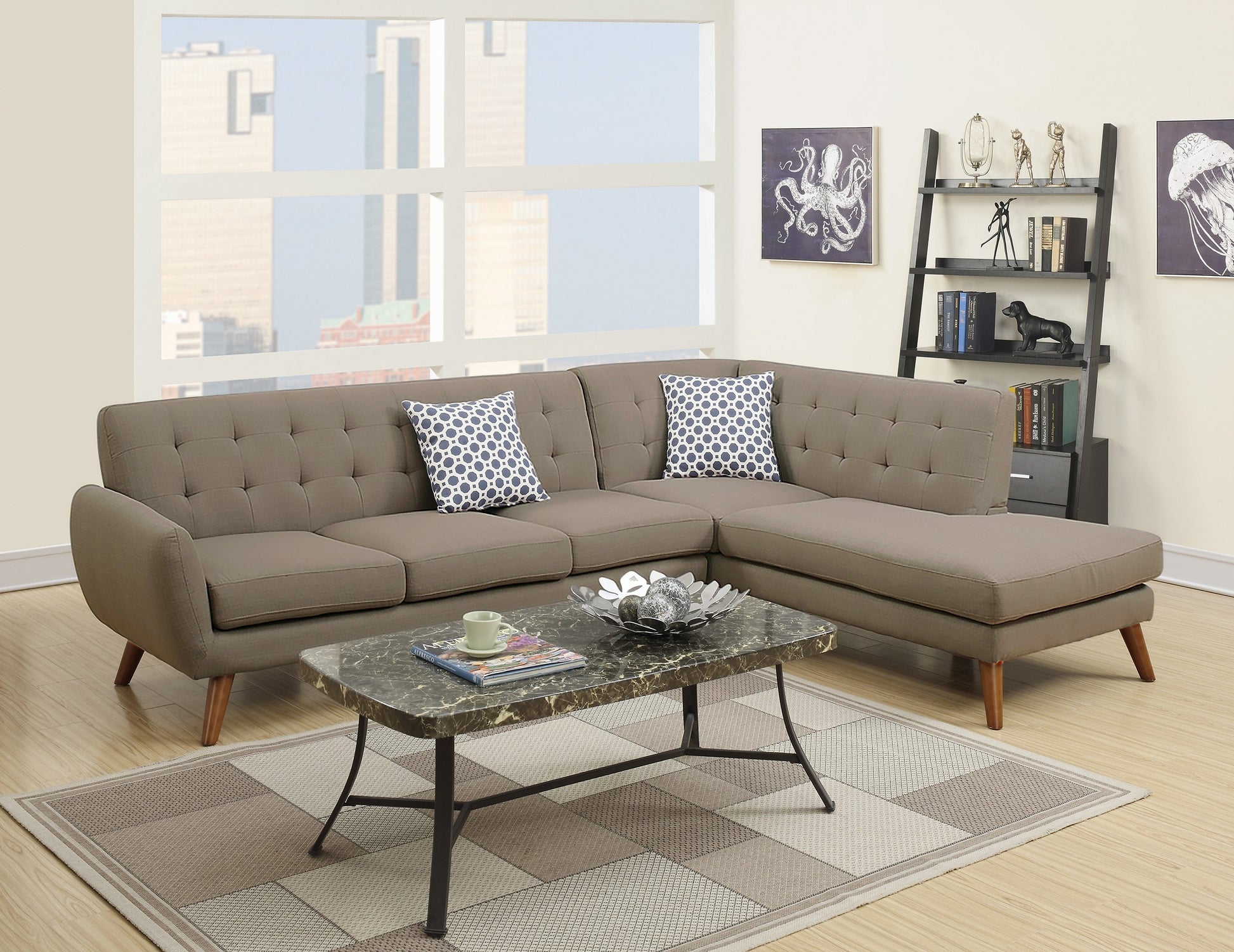 Rabta Sectional Chaise Gray