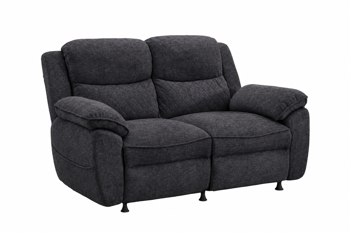 2 seater 6 seater dark gray power recliner sofa