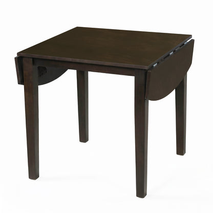 dark brown 3 Piece 5 piece Dual Drop Leaf Dining Set