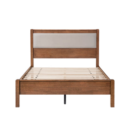 Boxer brown Bed with Upholstered Headboard