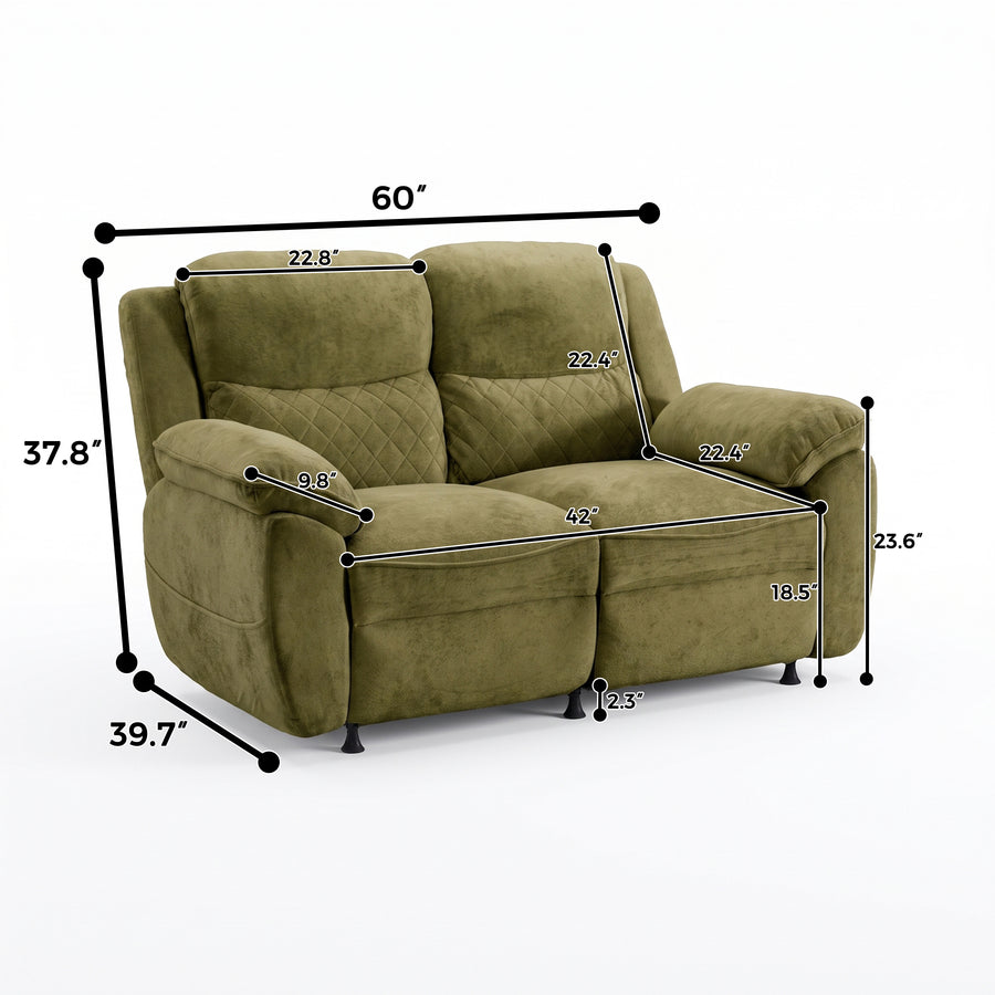 2 seater 6 seater charcoal green power recliner sofa 