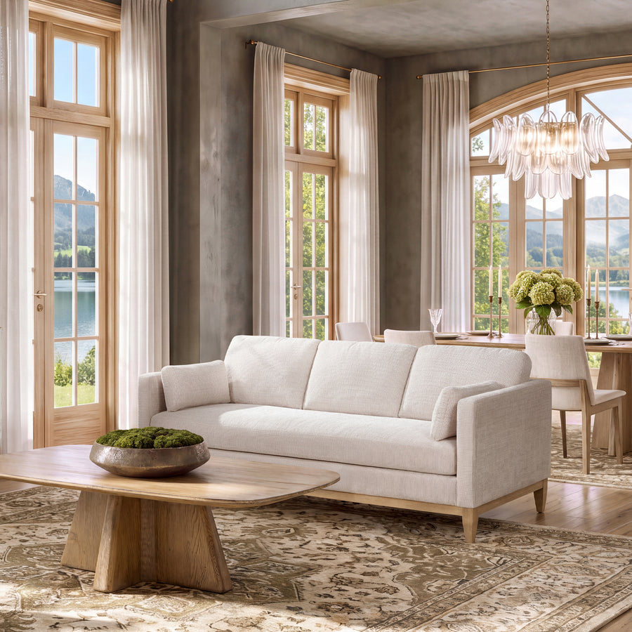 Greenland light beige 3 Seater Farmhouse Sofa 