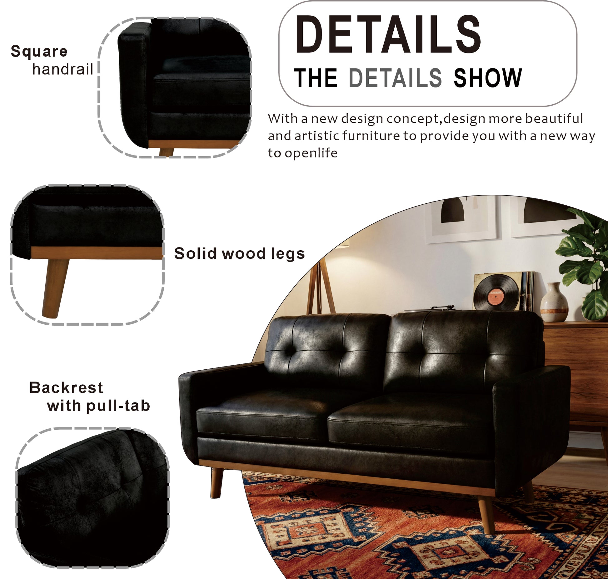Black Loveseat for new wed