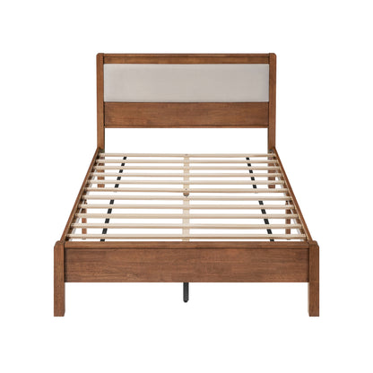 Boxer brown Bed with Upholstered Headboard