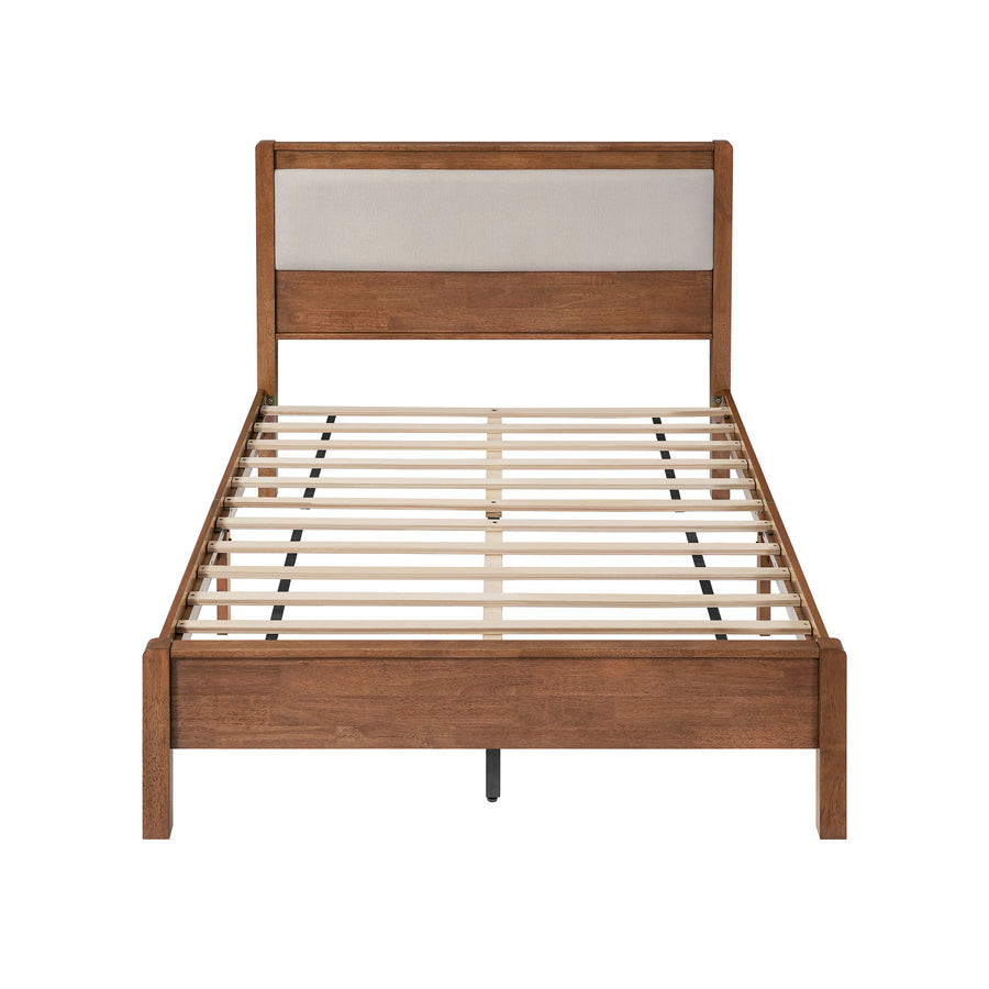 Boxer brown Bed with Upholstered Headboard
