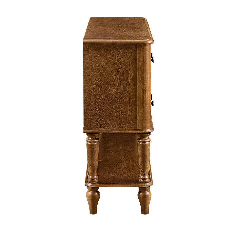 Walker Walnut Vintage Console Table