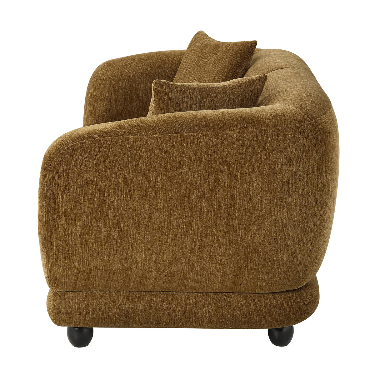 Lennox Brown Chenille Loveseat w/2 Pillows