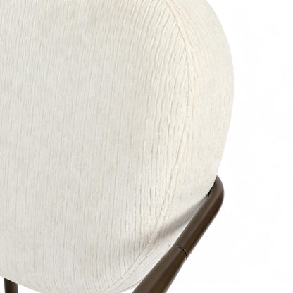 White metal frame accent chair
