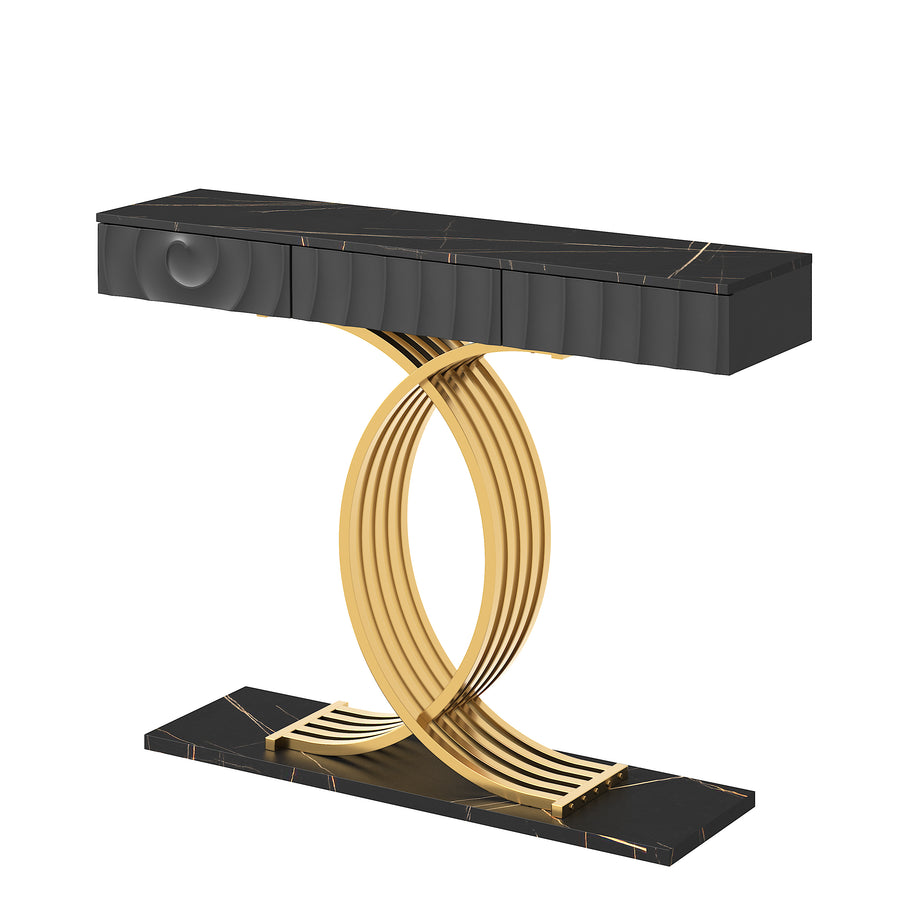Black Gold Side Table