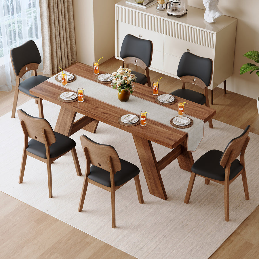 Black Manhattan 6 Seater Dining Set