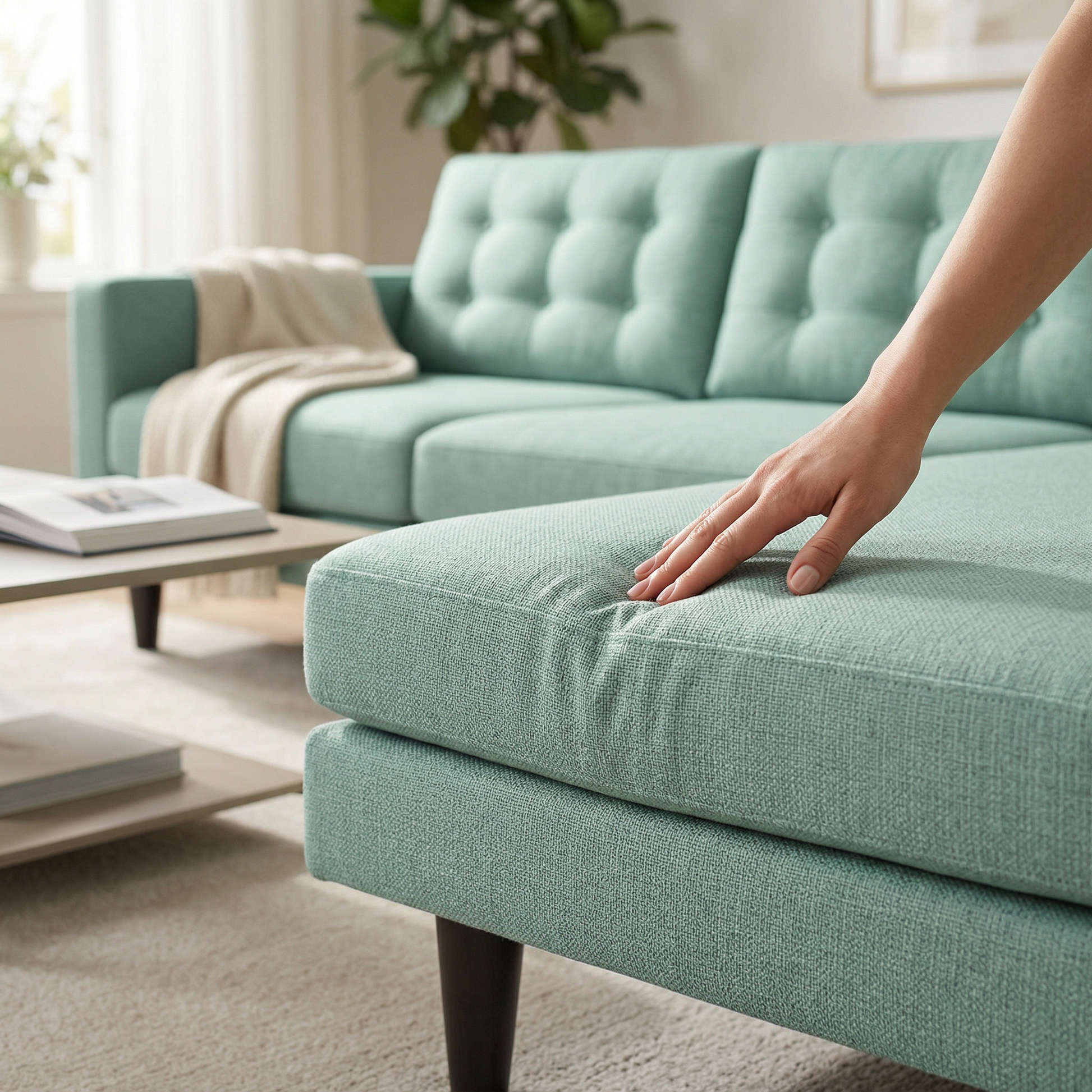 Seafoam Sage sectional sofa