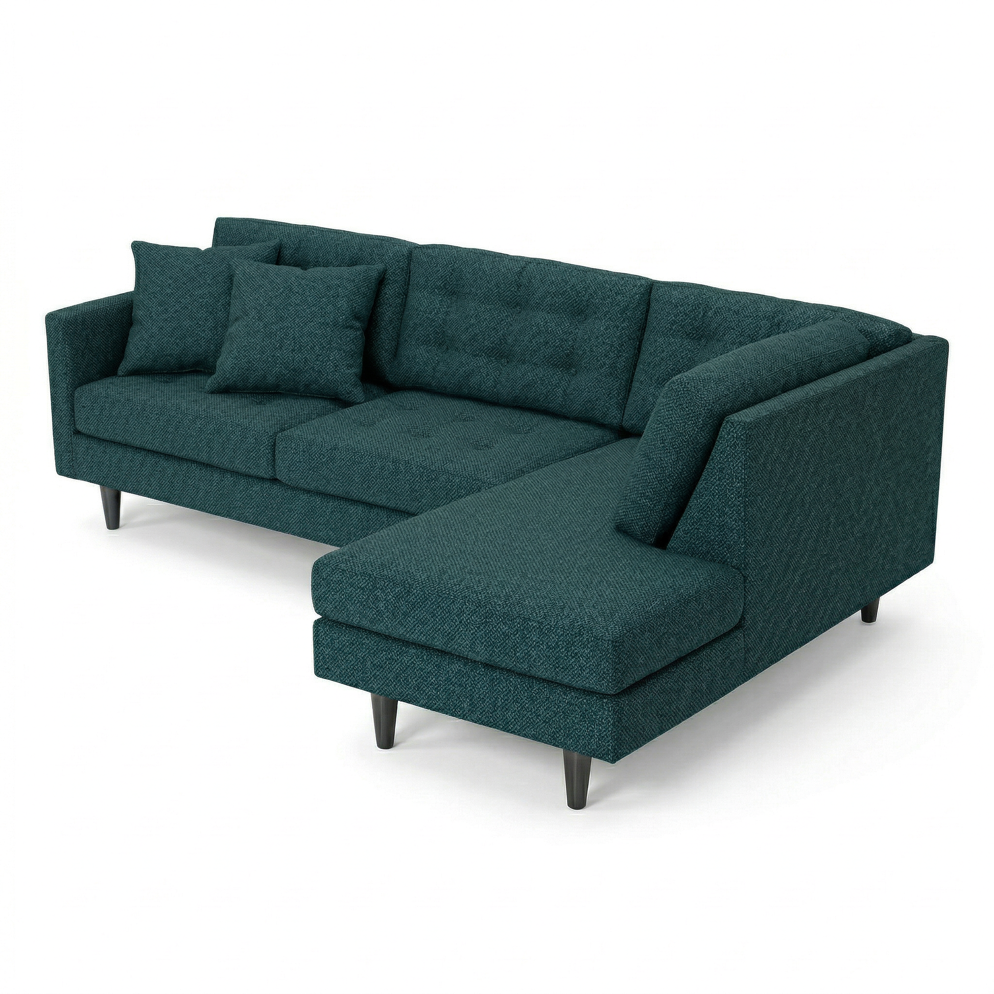 Dark Blue Teal sectional sofa