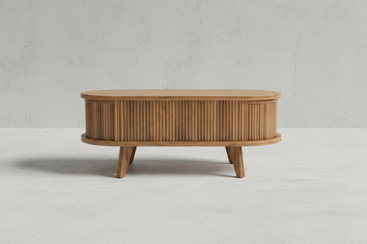 Kaka Fluted Lift Top Wooden Center Table