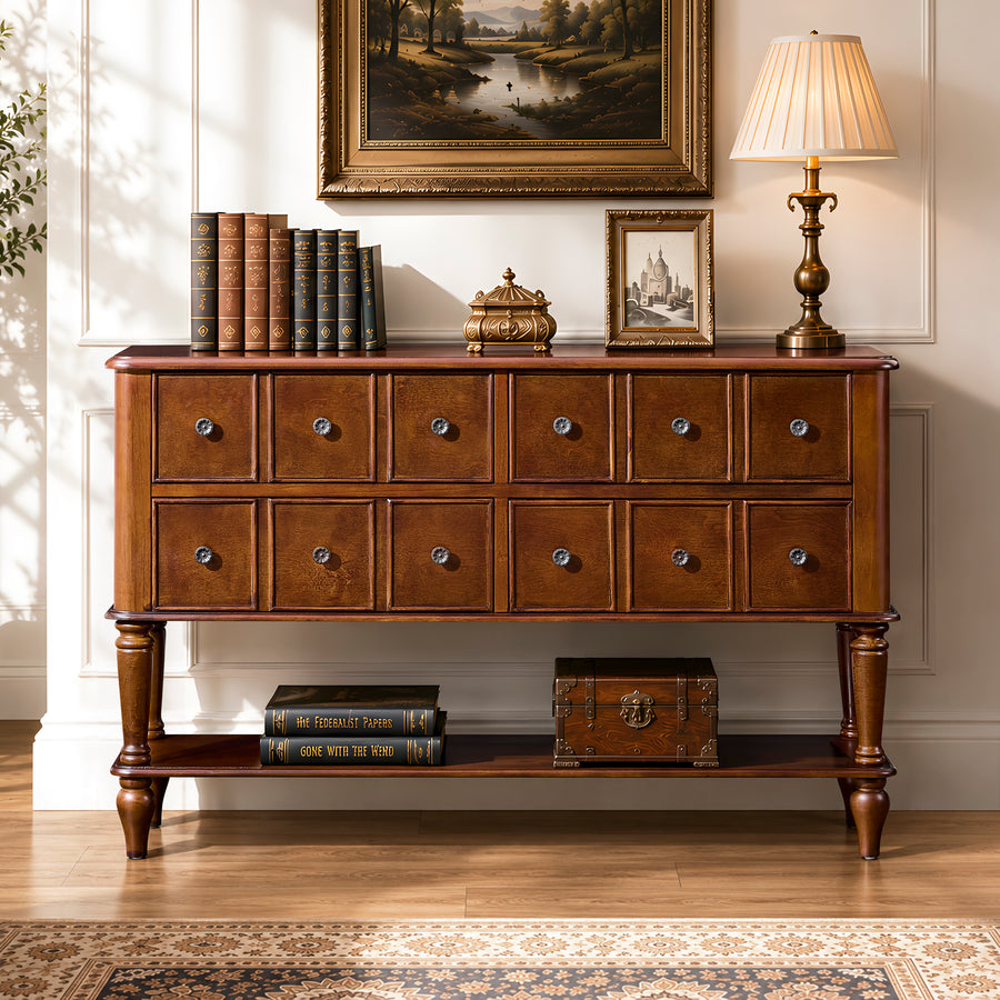 Walker  Cherry Vintage Console Table