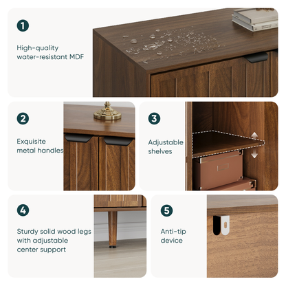 lefty 55" serving cabinet wooden