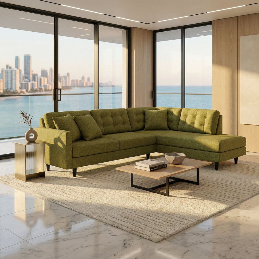 Green sectional sofa