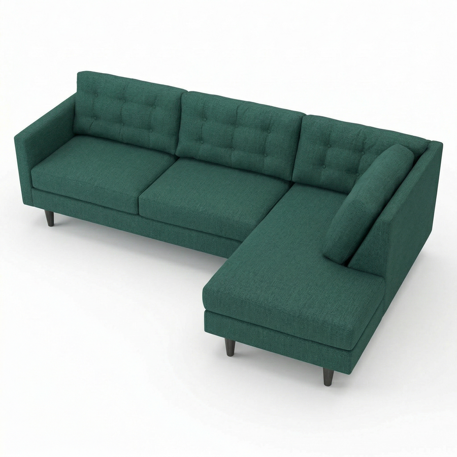 Forest Green sectional sofa