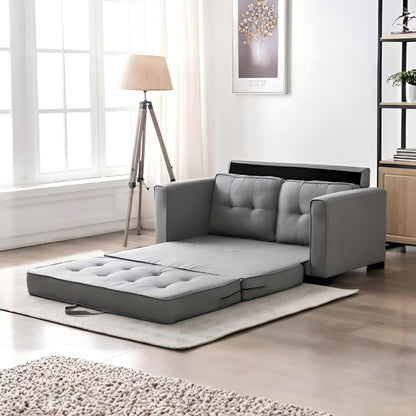 Loveseat Sofa cum Bed Light Gray