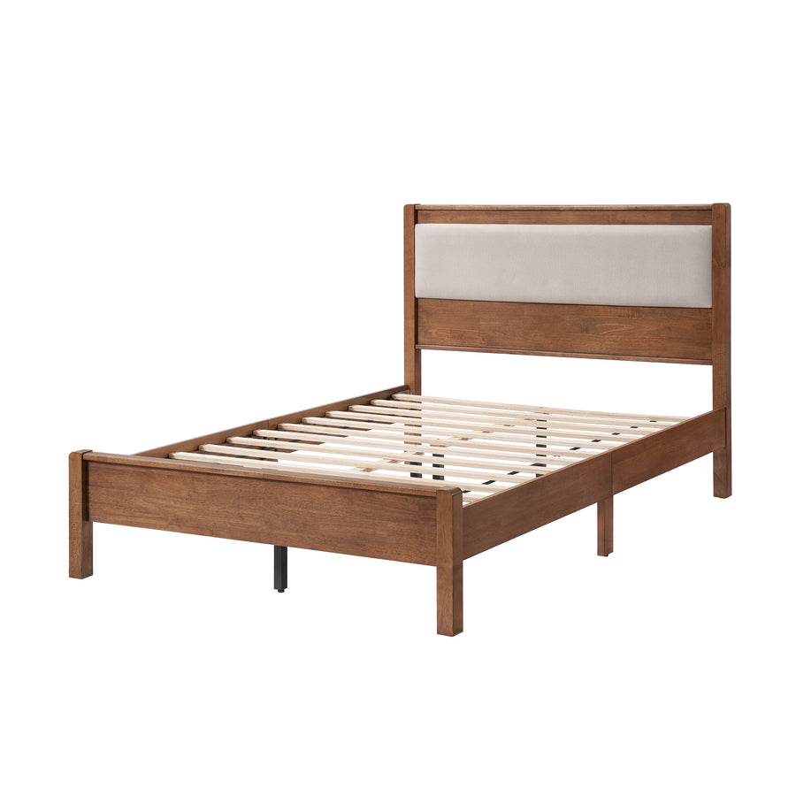 Boxer brown Bed with Upholstered Headboard