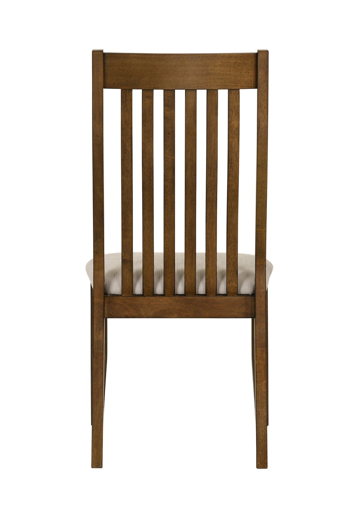 4 Seater 6 Seater (7pcs) Wooden chair with a white cushion on a white background