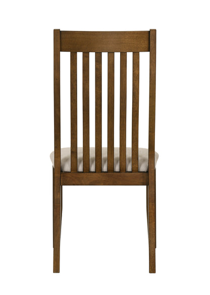 4 Seater 6 Seater (7pcs) Wooden chair with a white cushion on a white background