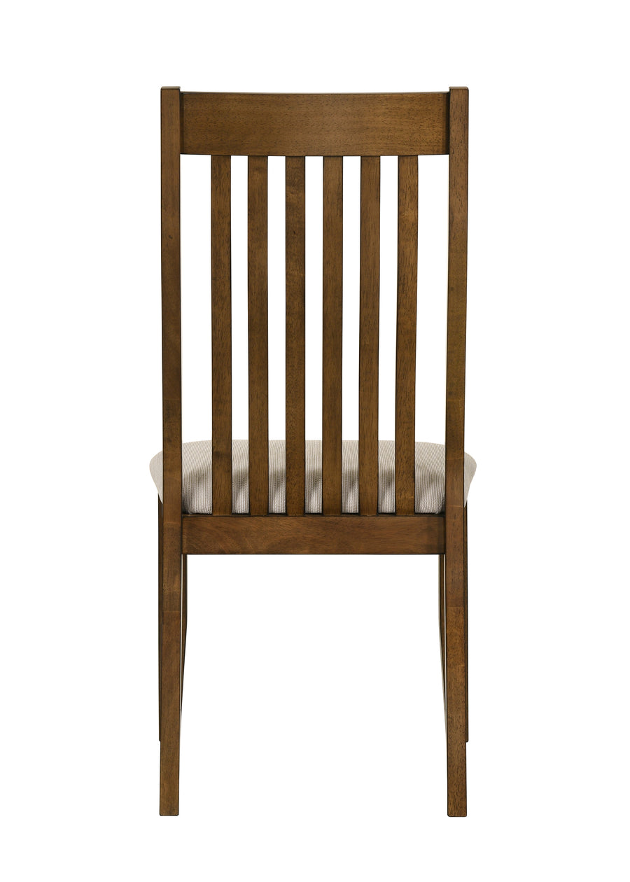 4 Seater 6 Seater (7pcs) Wooden chair with a white cushion on a white background