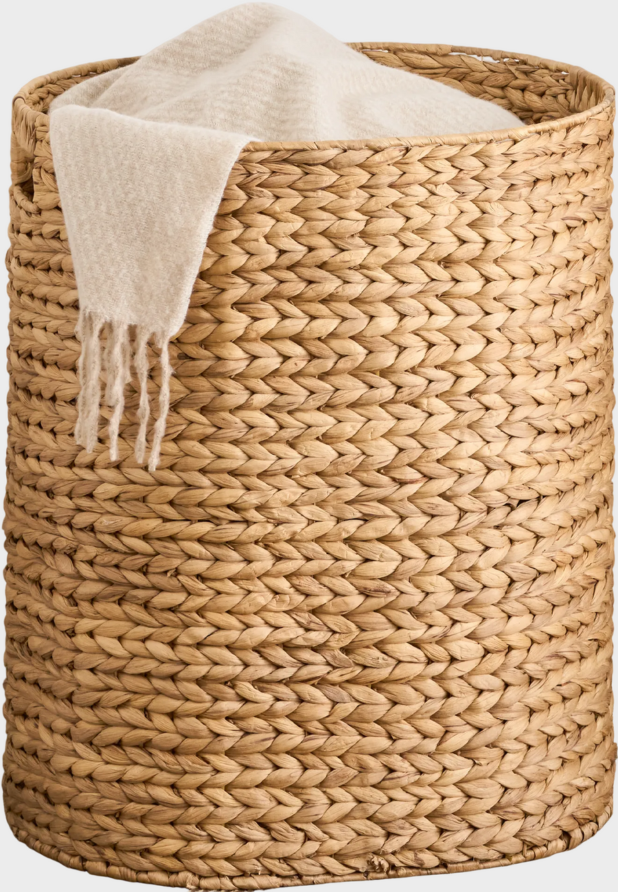 Water Hyacinth Woven Full Oval Laundry Hamper