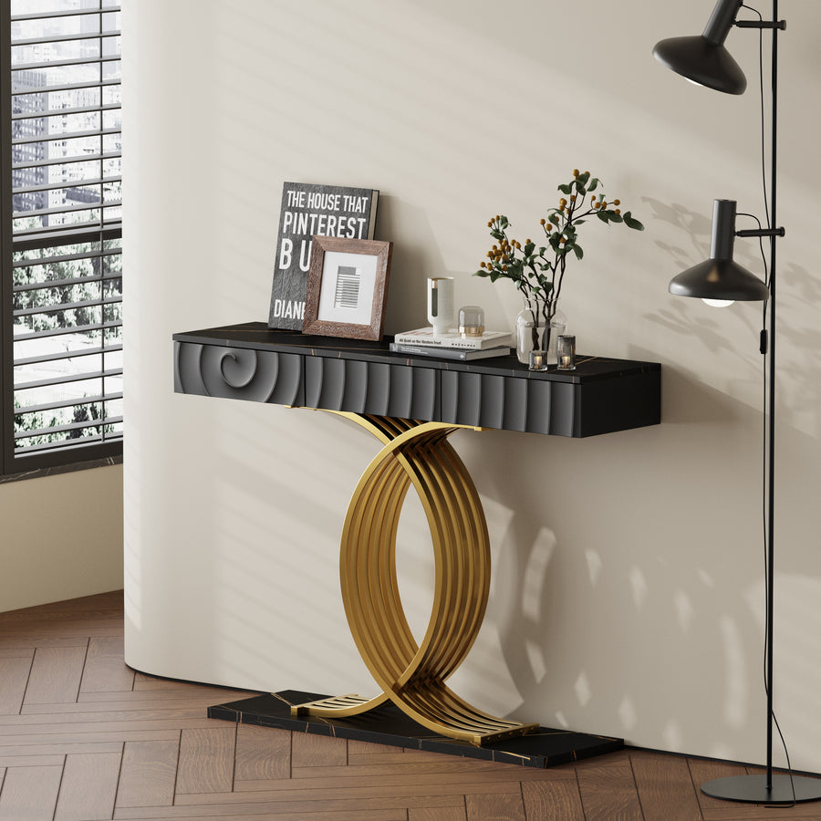 Black Gold Side Table