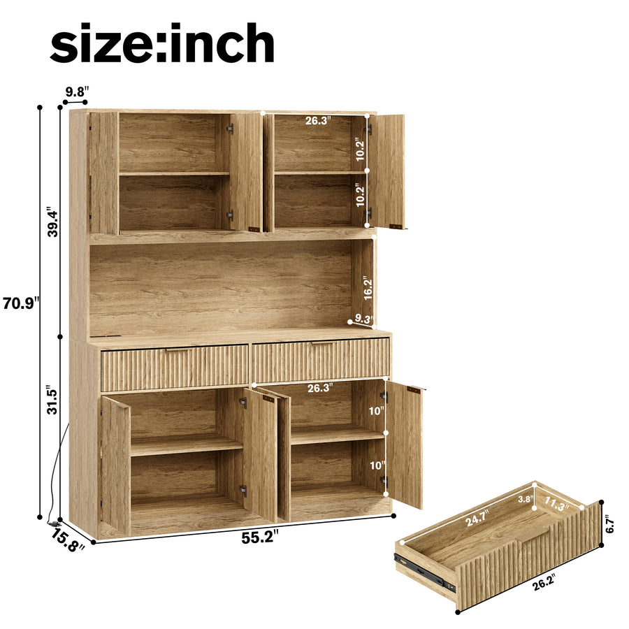 Talla Hutch Cabinet natural 