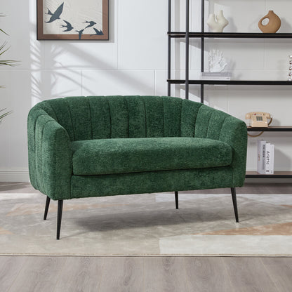 Pash Chenille Dark Green Love Seats
