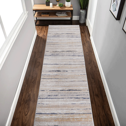 Ivory Blue 2X8 Runner