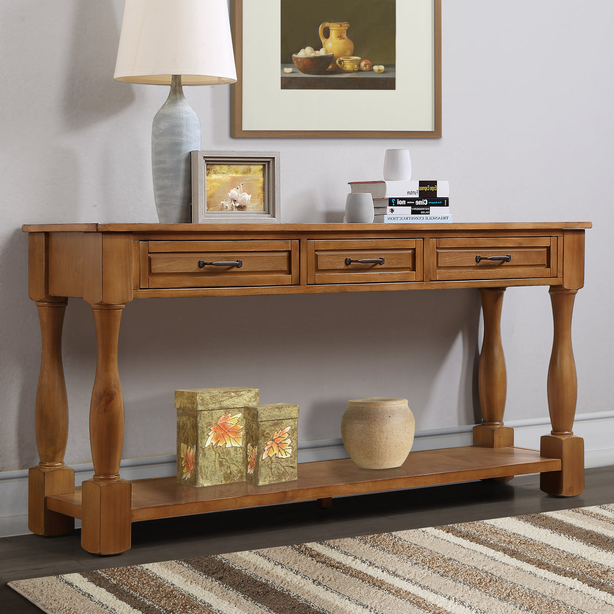 Ohio Pine Wood Console Table