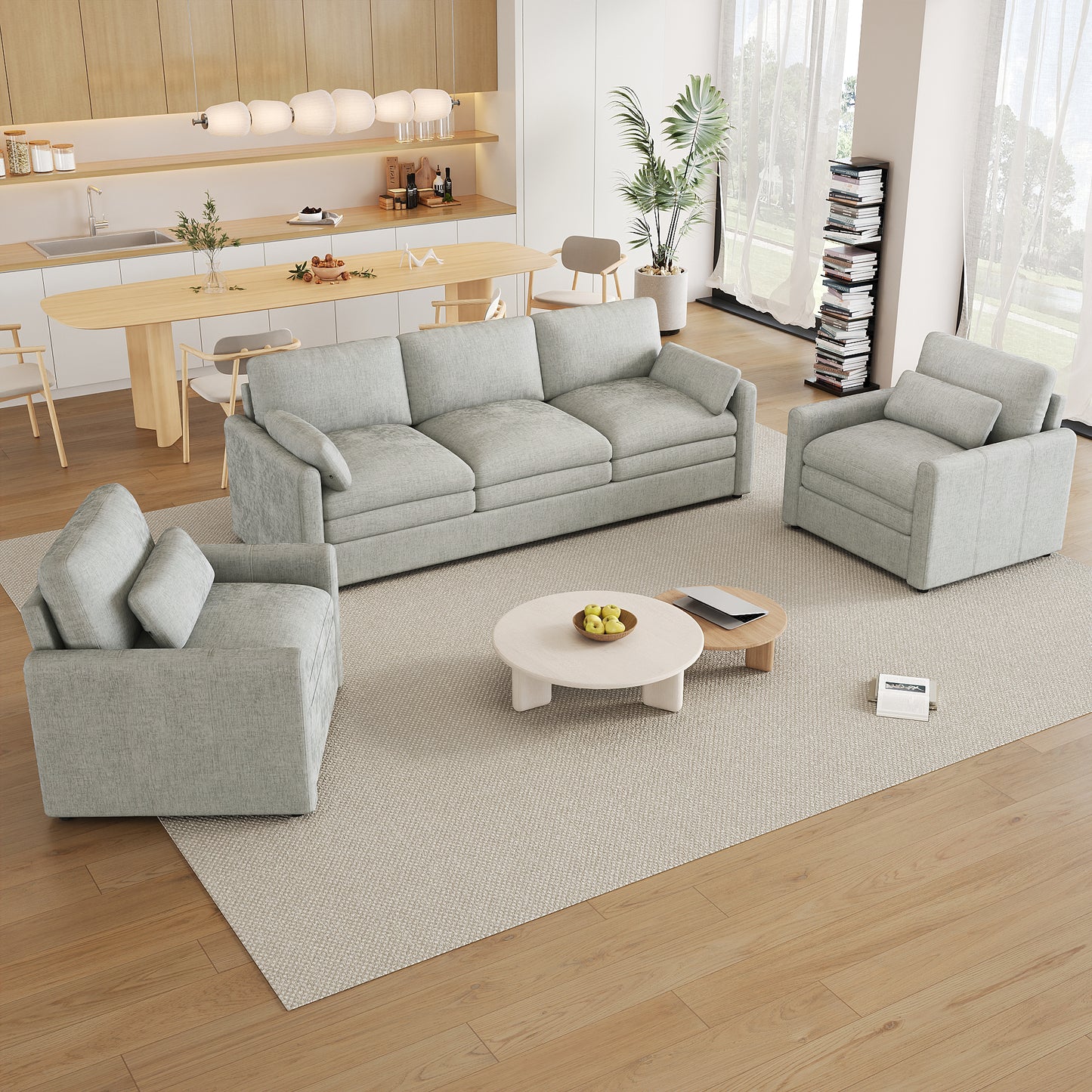 Ohio Premium 5-Seater Sofa Set – Chenille Fabric