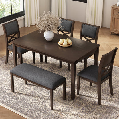 Dallas gray walnut 6 Piece Dining Set
