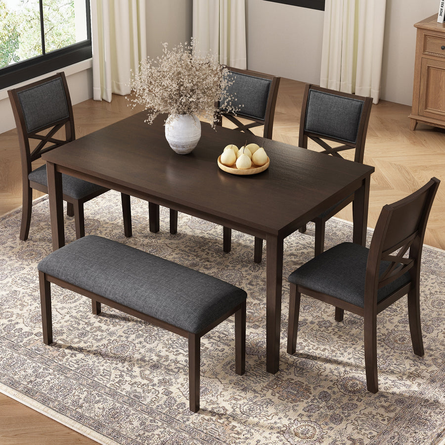 Dallas gray walnut 6 Piece Dining Set