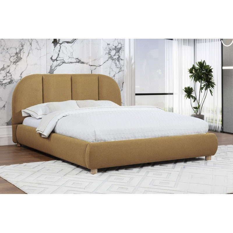 Burlap Fabric Queen Bed