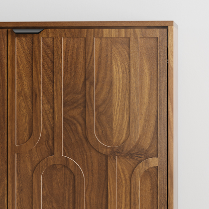 lefty 55" serving cabinet wooden
