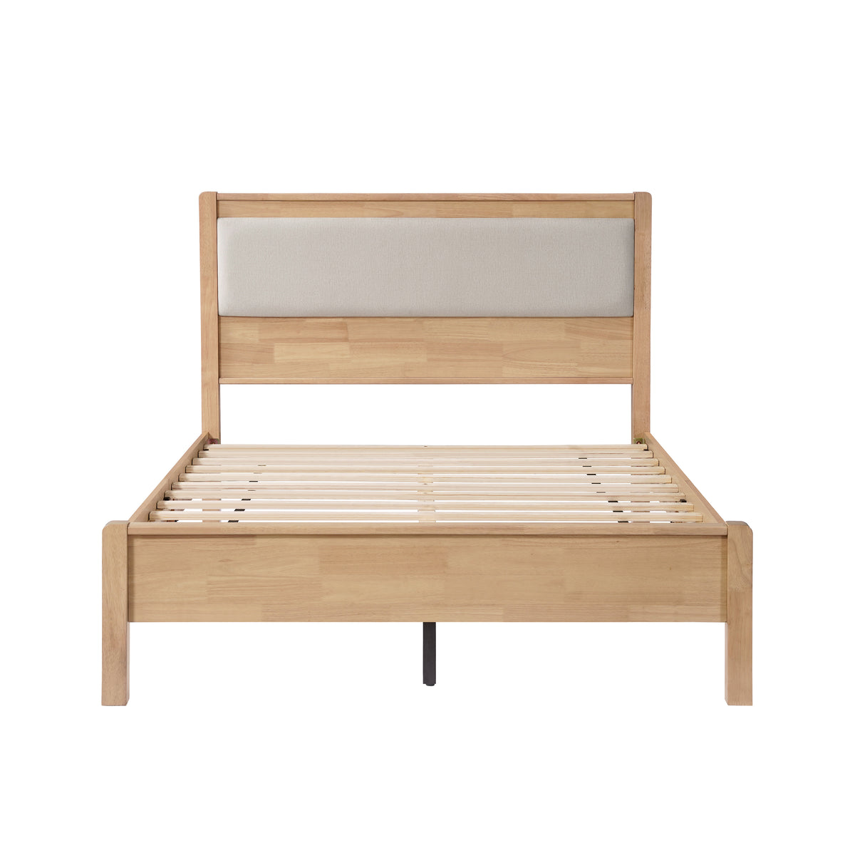 Boxer natural Bed with Upholstered Headboard