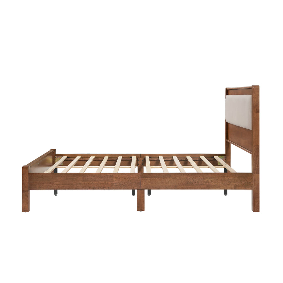 Boxer brown Bed with Upholstered Headboard