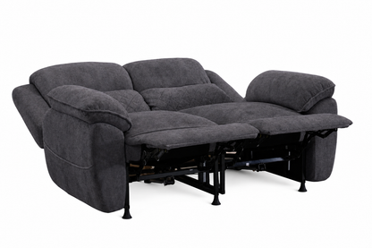 2 seater 6 seater dark gray power recliner sofa